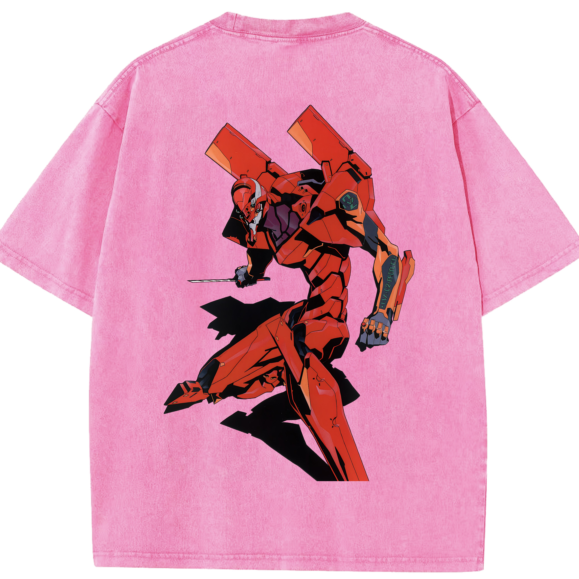 （画像用） EVA 新世紀エヴァンゲリオン 綿100% ヴィンテージ風 半袖Tシャツ（背面プリント）